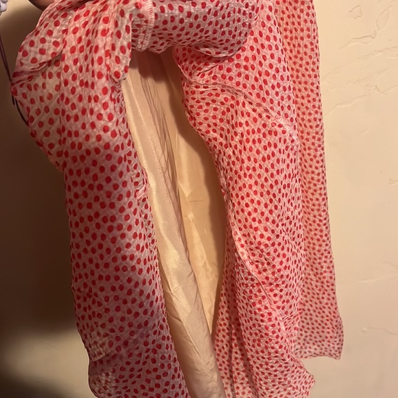 ♥️ MARC JACOBS ♥️ 💯 Silk Sleeveless Dress White & Red Polka Dot Ruffles 2 XS - Picture 9 of 9